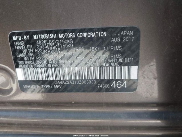 JA4AZ2A31JZ003933 Mitsubishi Outlander Es
