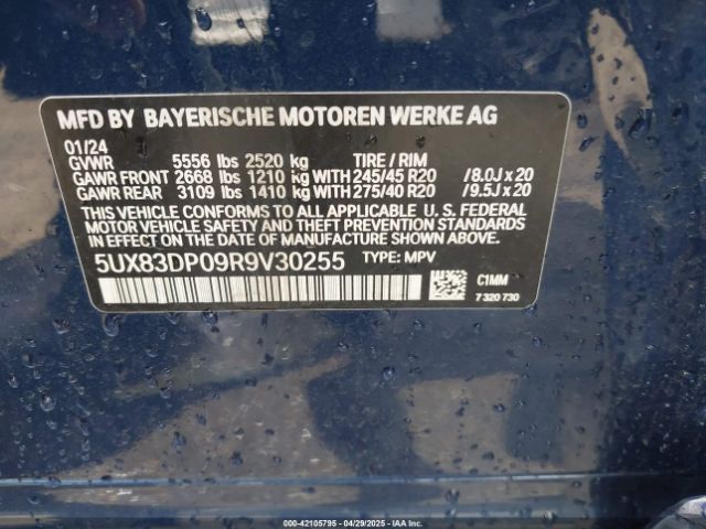 2024 BMW X3 5UX83DP09R9V30255 Photo 8