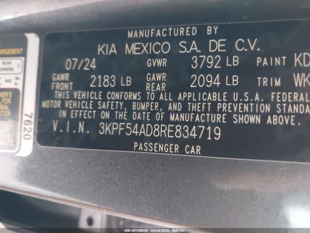 3KPF54AD8RE834719 KIA Forte Gt-line