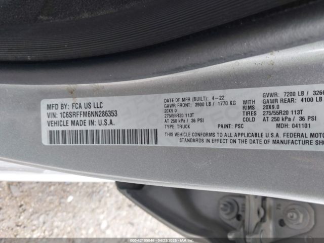 2022 RAM 1500 1C6SRFFM6NN286353 Photo 8