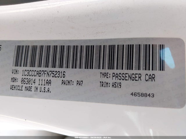 Chrysler 200 Limited 2015 1C3CCCAB7FN752316 Image 9