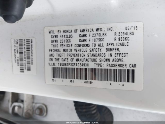 19UUB1F3XFA024930 Acura TLX