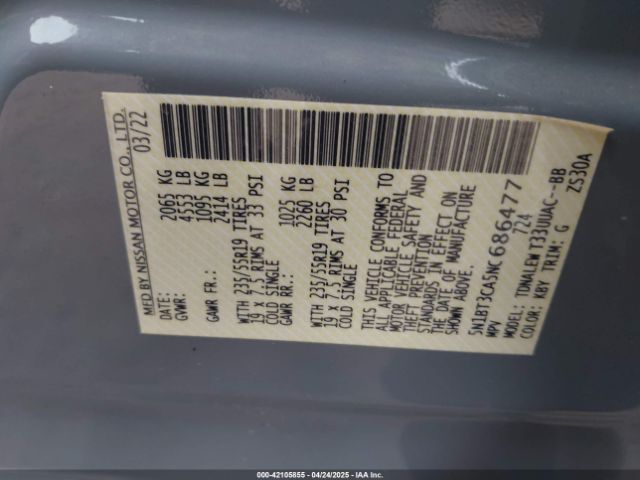 2022 NISSAN ROGUE 5N1BT3CA5NC686477 Photo 8