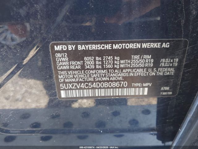 2013 BMW X5 5UXZV4C54D0B08670 Photo 8