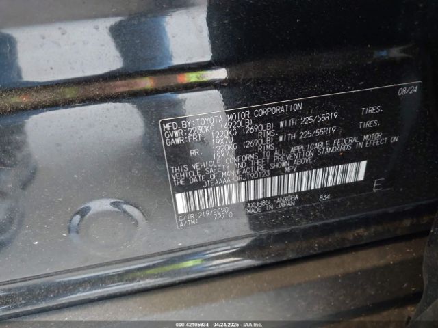JTEAAAAH0RJ190123 Toyota Venza Nightshade Edition