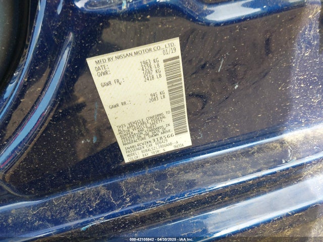 1N4BL4CV2KN318566 Nissan Altima 2.5 Sr