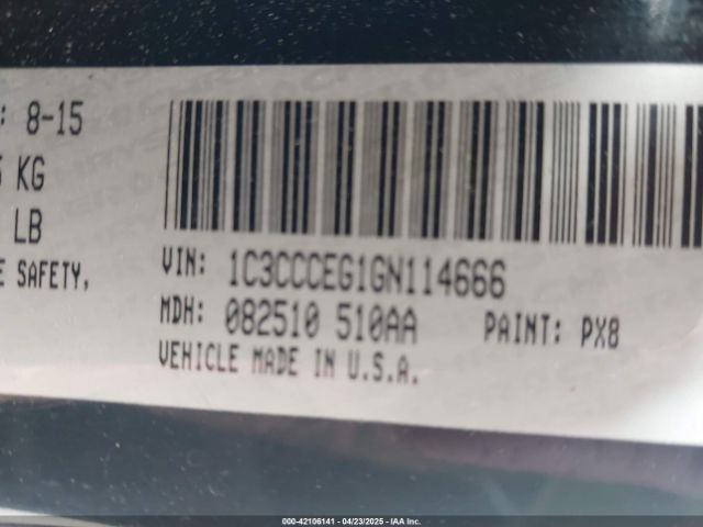 2016 CHRYSLER 200 1C3CCCEG1GN114666 Photo 8