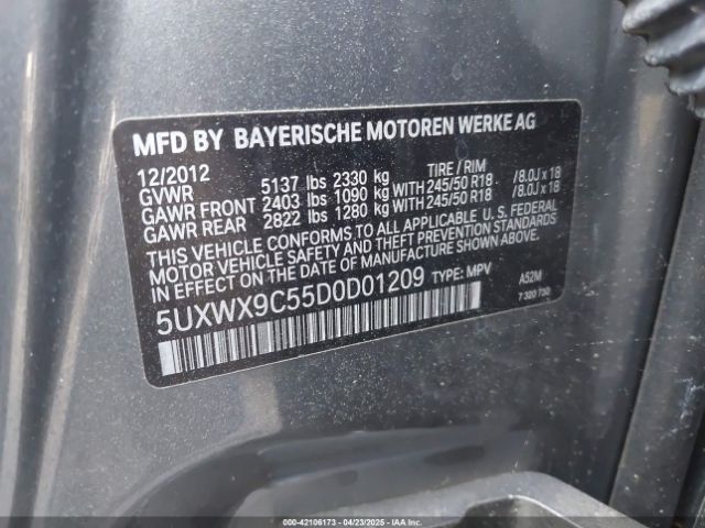2013 BMW X3 5UXWX9C55D0D01209 Photo 8