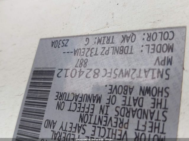 5N1AT2MV5FC824012 Nissan Rogue S/sl/sv