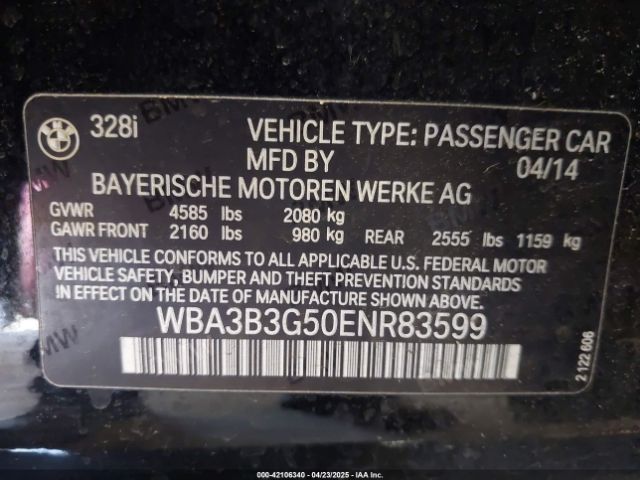 WBA3B3G50ENR83599 BMW 328i Xdrive