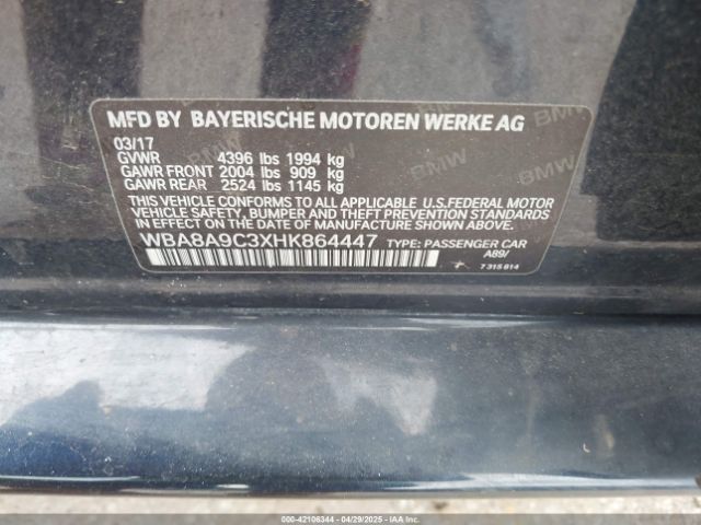 WBA8A9C3XHK864447 BMW 320i