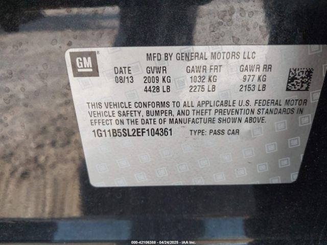 1G11B5SL2EF104361 Chevrolet Malibu 1ls