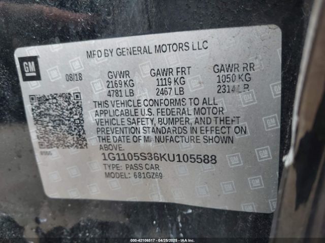 1G1105S36KU105588 Chevrolet Impala Premier