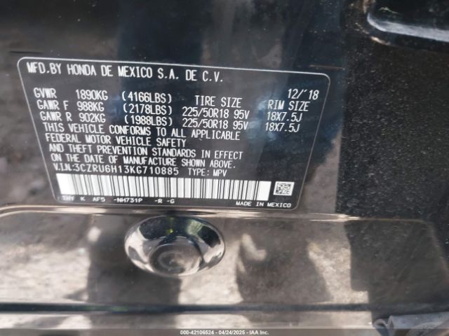 3CZRU6H13KG710885 Honda HR-V SPORT