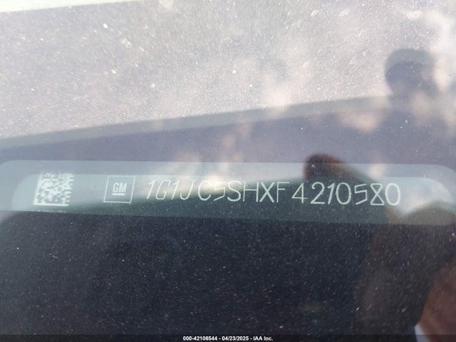 1G1JC5SHXF4210580 Chevrolet Sonic Lt Auto