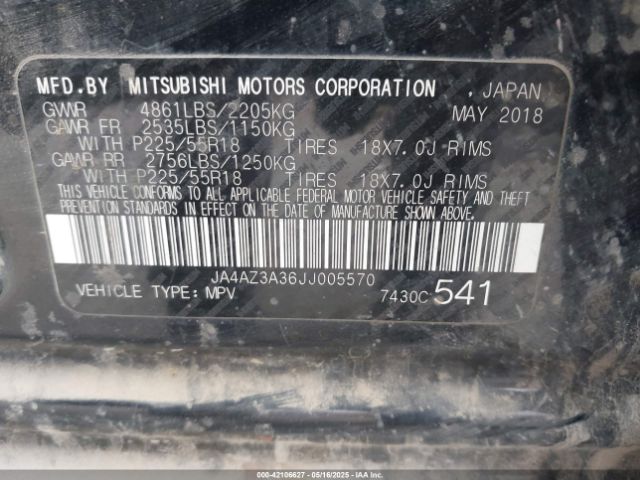 JA4AZ3A36JJ005570 Mitsubishi mivec