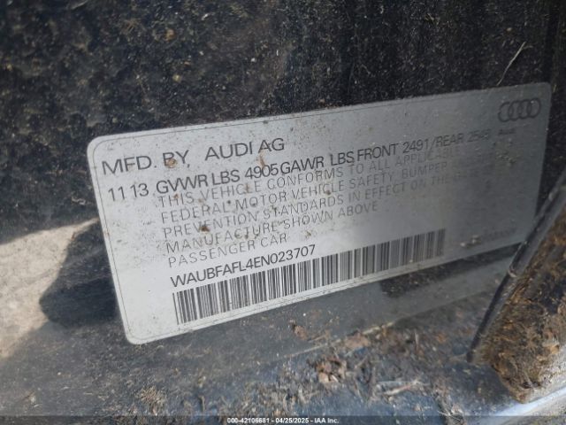 WAUBFAFL4EN023707 Audi A4 2.0t Premium
