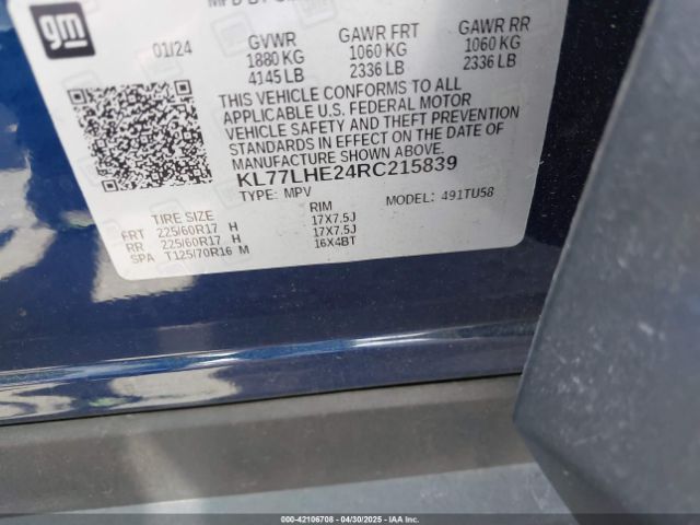 KL77LHE24RC215839 Chevrolet lih