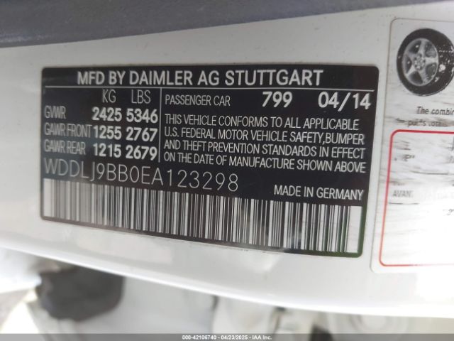 WDDLJ9BB0EA123298 Mercedes-Benz Cls 550 4matic