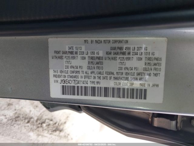 JM3KE4CY7E0411414 Mazda Cx-5 Touring
