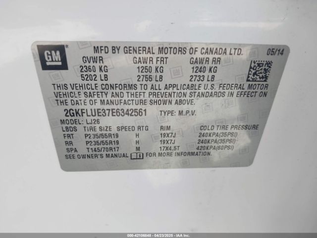 2GKFLUE37E6342561 GMC Terrain Denali