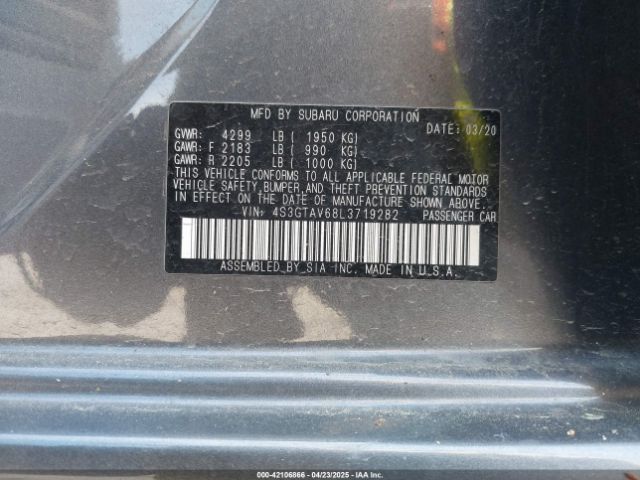 4S3GTAV68L3719282 Subaru Impreza Premium 5-door