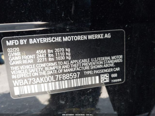 WBA73AK00L7F88597 BMW 228i Gran Coupe Xdrive