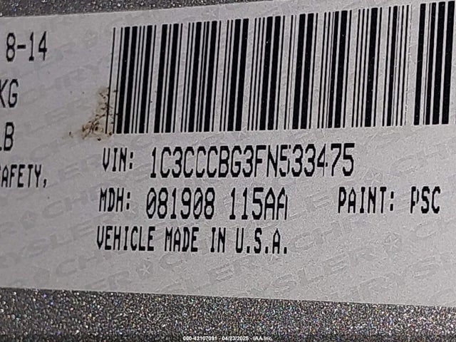 1C3CCCBG3FN533475 Chrysler 200 S
