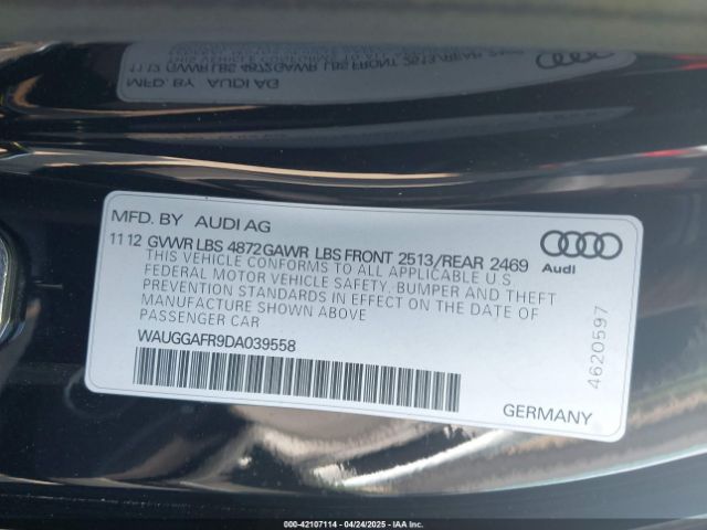 2013 AUDI S5 WAUGGAFR9DA039558 Photo 8