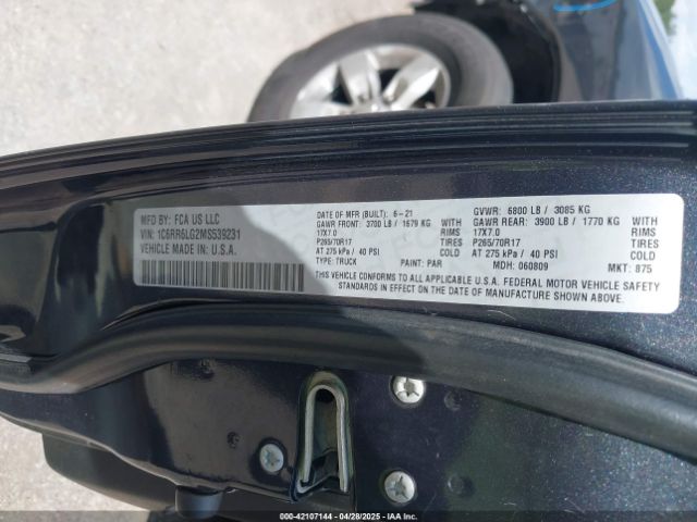 2021 RAM 1500 CLASSIC 1C6RR6LG2MS539231 Photo 8