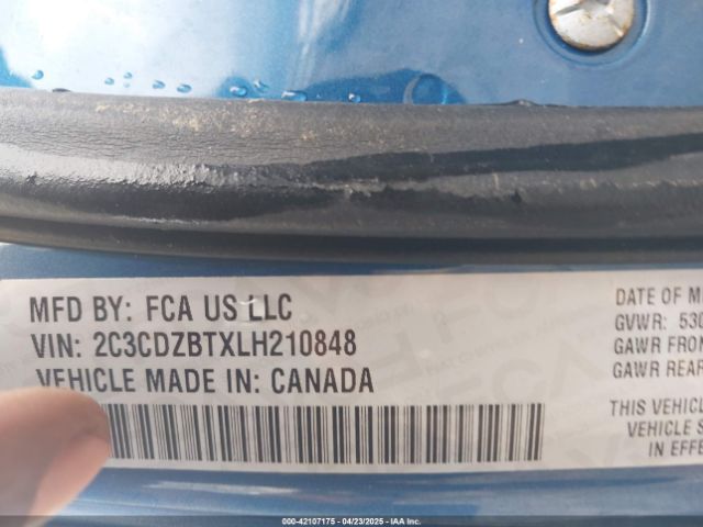 2C3CDZBTXLH210848 Dodge Challenger R/t