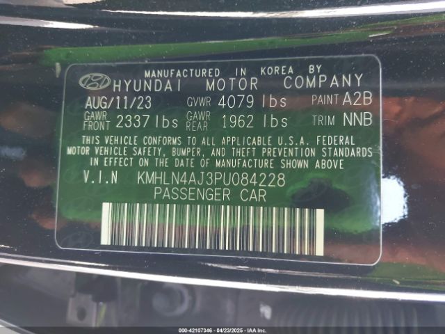 KMHLN4AJ3PU084228 Hyundai Elantra Hybrid Limited