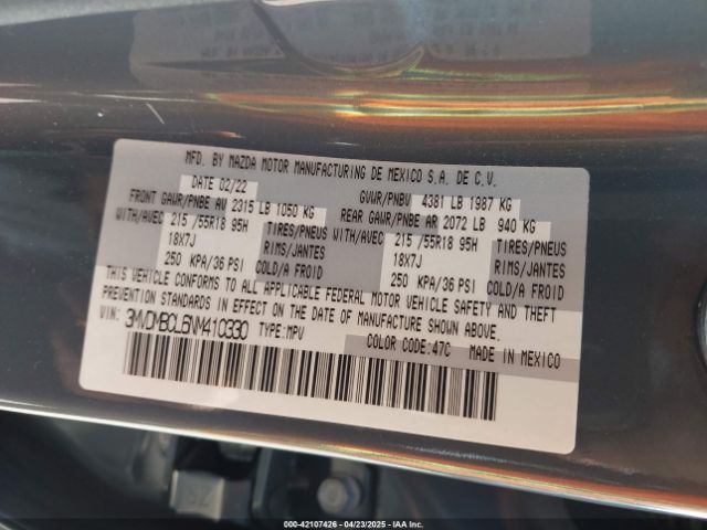 2022 MAZDA CX-30 3MVDMBCL6NM410330 Photo 8
