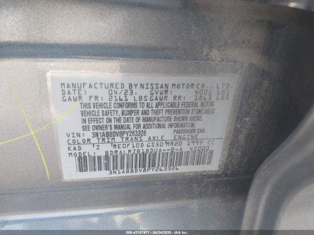 Nissan Sentra Sr Xtronic Cvt 2023 3N1AB8DV8PY263326 Image 9