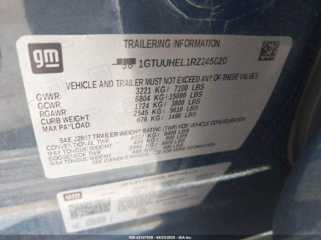1GTUUHEL1RZ245020 GMC Sierra 1500 4wd  Short Box Denali Ultimate