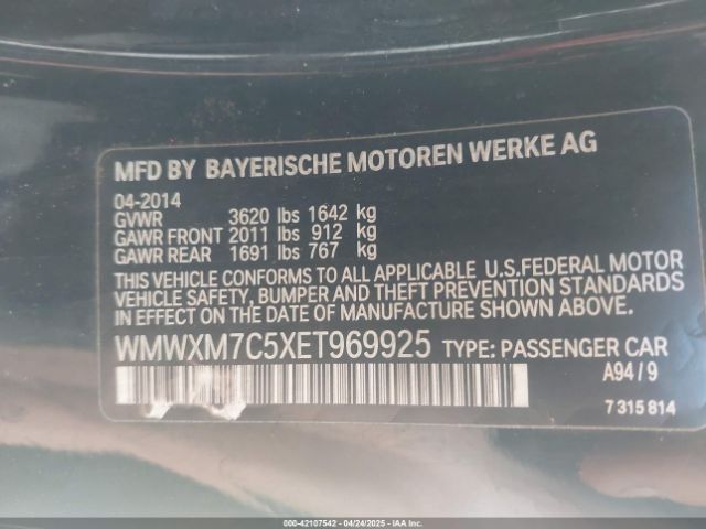 2014 MINI HARDTOP WMWXM7C5XET969925 Photo 8