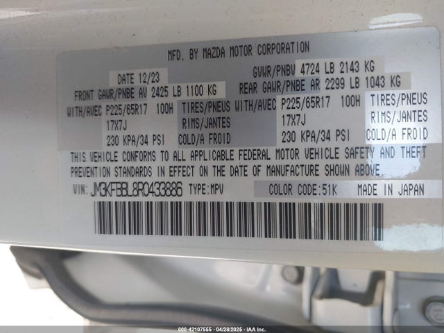 Mazda py 2024 JM3KFBBL8R0433886 Image 9
