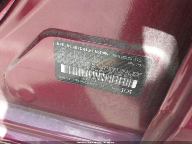 2018 MITSUBISHI MIRAGE G4 ML32F3FJ1JHF13131 Photo 8