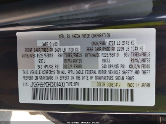 JM3KFBEM0P0201400 Mazda Cx-5 2.5 S Premium Plus