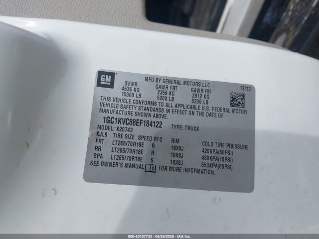 1GC1KVC88EF184122 Chevrolet Silverado 2500hd Work Truck