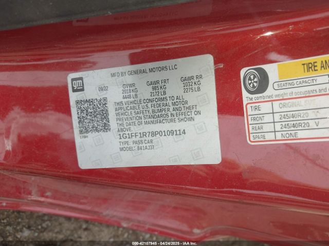1G1FF1R78P0109114 Chevrolet Camaro