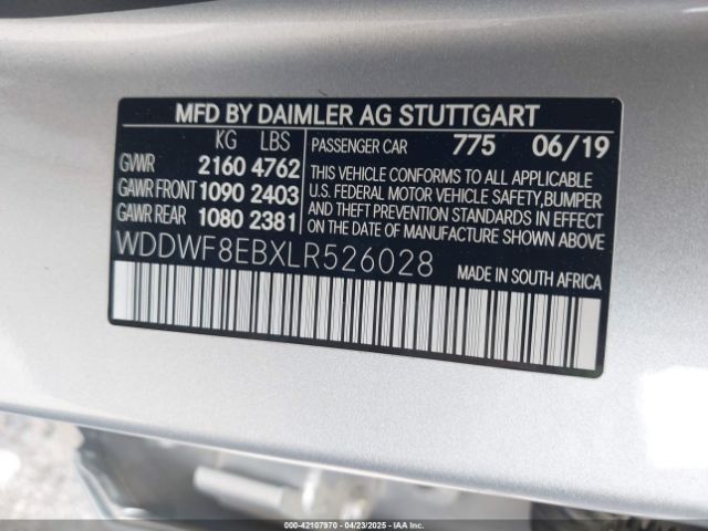 2020 MERCEDES-BENZ C 300 WDDWF8EBXLR526028 Photo 8