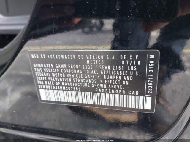 3VWDB7AJ4HM207959 Volkswagen Jetta 1.4t Se