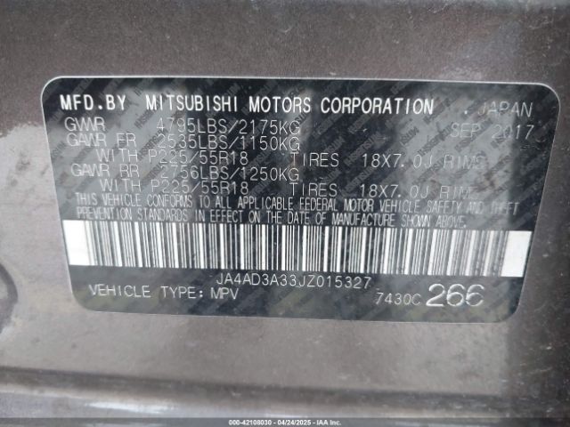 JA4AD3A33JZ015327 Mitsubishi mivec