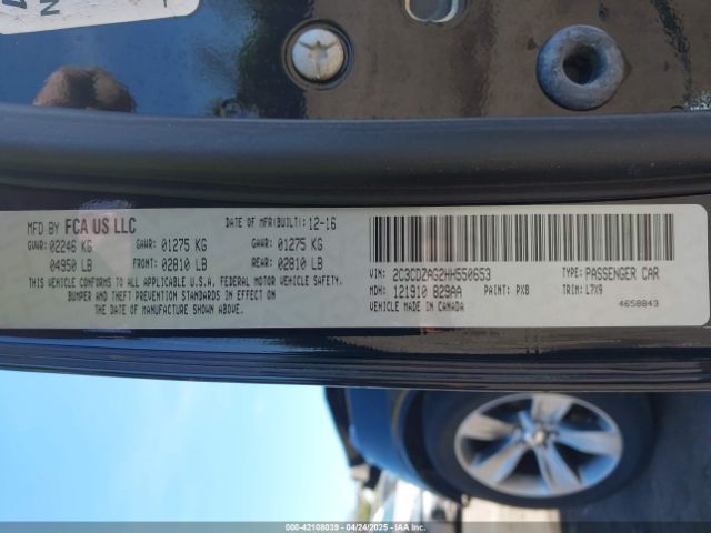 2C3CDZAG2HH550653 Dodge Challenger Sxt