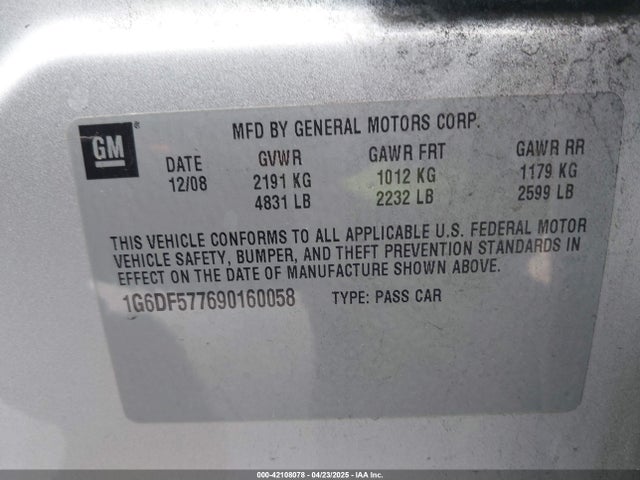 2009 CADILLAC CTS 1G6DF577690160058 Photo 8