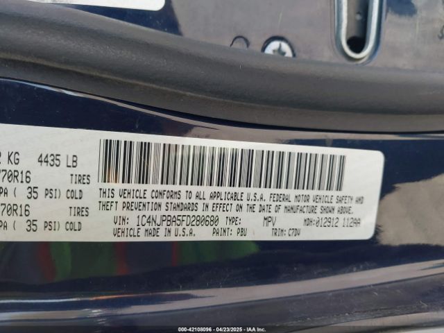 1C4NJPBA5FD280680 Jeep Patriot Sport