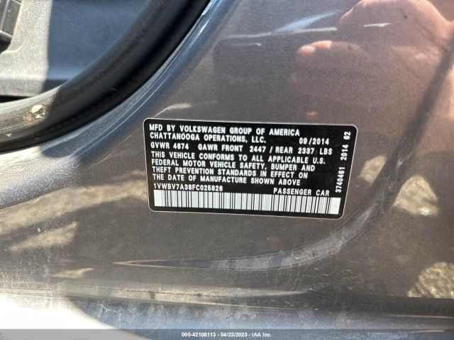 1VWBV7A38FC025826 Volkswagen Passat 2.0l Tdi Se
