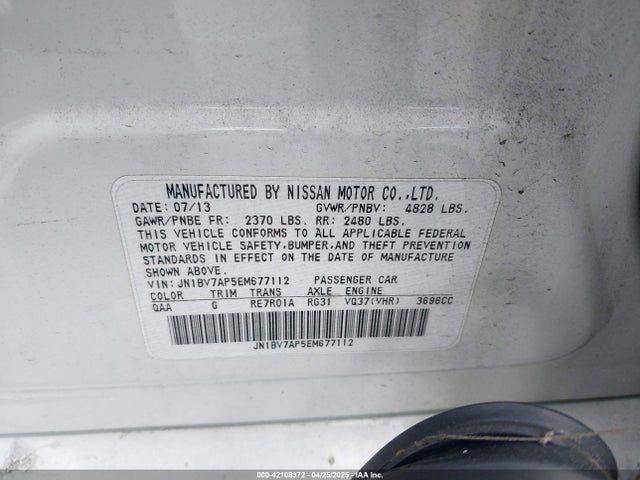 JN1BV7AP5EM677112 Infiniti Q50 Premium
