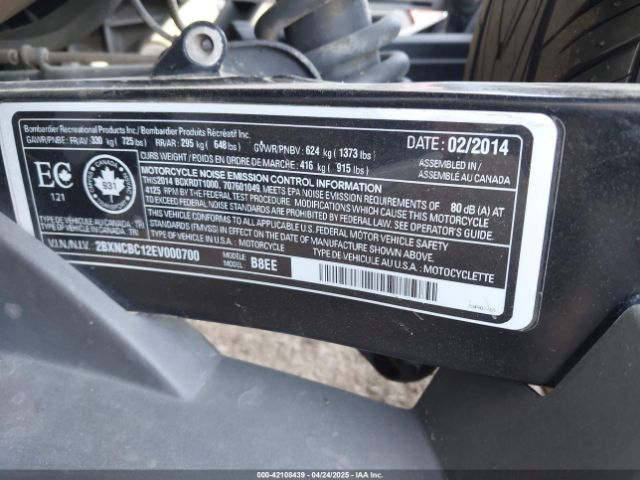 2014 CAN-AM SPYDER ROADSTER 2BXNCBC12EV000700 Photo 9